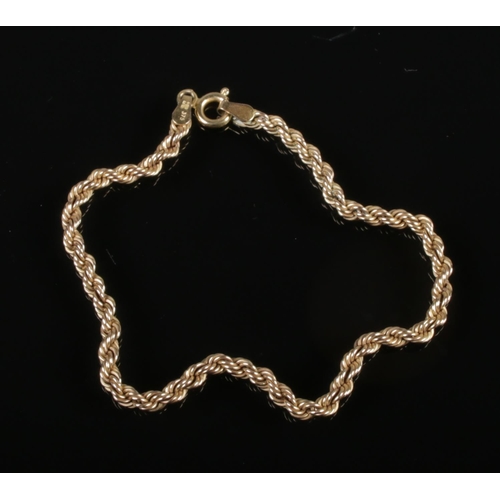 342 - A 9ct gold bracelet. 1.77g.