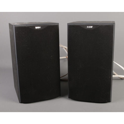 255 - A pair of Bowers & Wilkins DM601 black speakers.