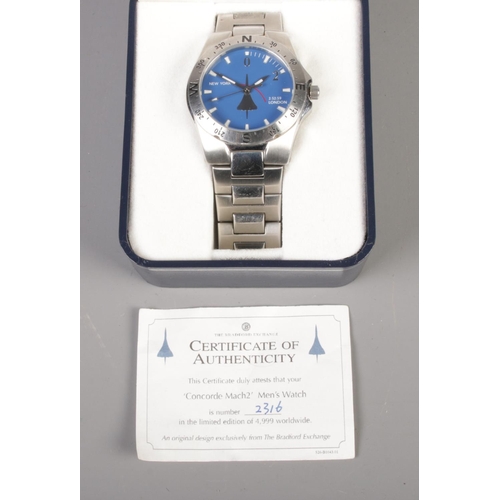 304 - A limited edition Bradford Exchange Concorde Mach2 men's wristwatch. No.2316/4999.