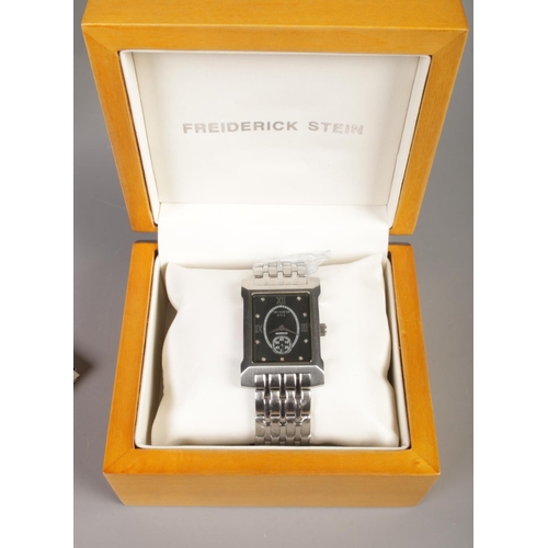 369 - A Freiderick Stein Excellence quartz wristwatch with original box and certificate of authenticity.