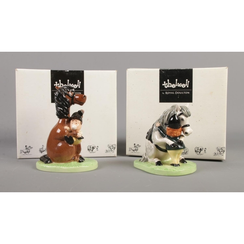 393 - Two Royal Doulton Norman Thelwell figures titled He'll Find You NT12 and Ideal Pony for a Nervous Ch... 