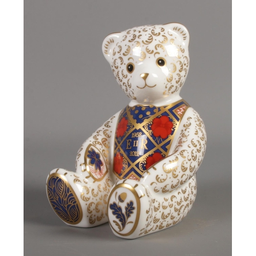 398 - A Royal Crown Derby ceramic Diamond Jubilee teddy bear; 1952-2012. A Limited Edition of 750, produce... 