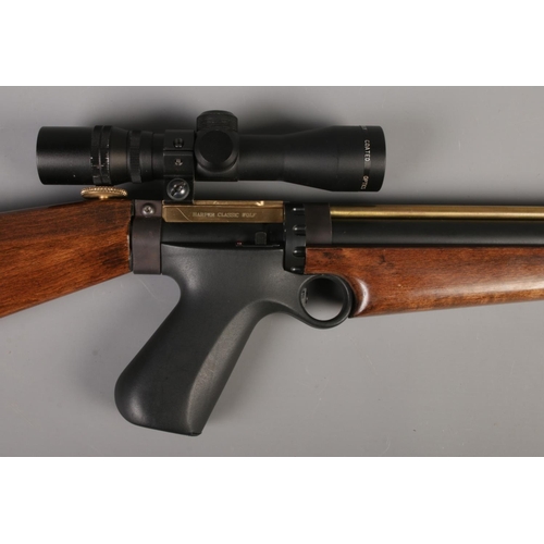 416 - A Harper Classic Wolf .22cal air rifle with electronic trigger mechanism. Fitted with Simmons Model ... 