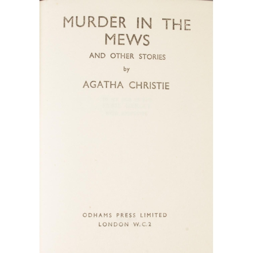 472 - Agatha Christie, Murder in The Mews, 1938. Published by Odhams Press Limited. With dust cover.