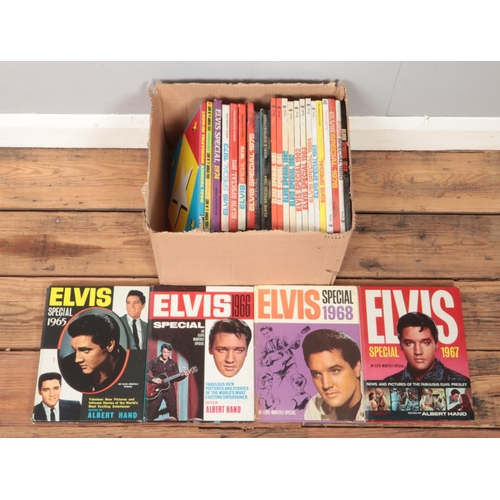 490 - A box of 1960s-1980s Elvis annuals.