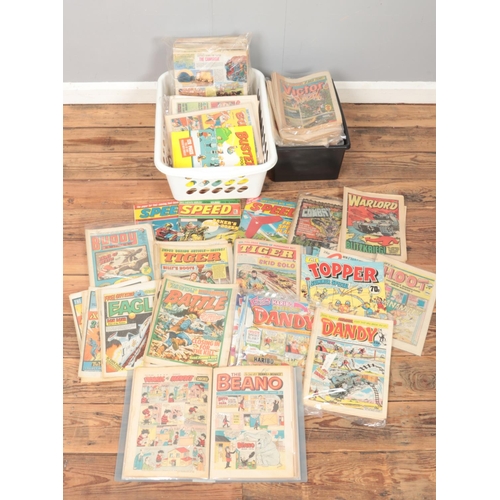 508 - A large quantity of comics. Includes Beano, Dandy, Victor, Judy, Look and Learn, etc.