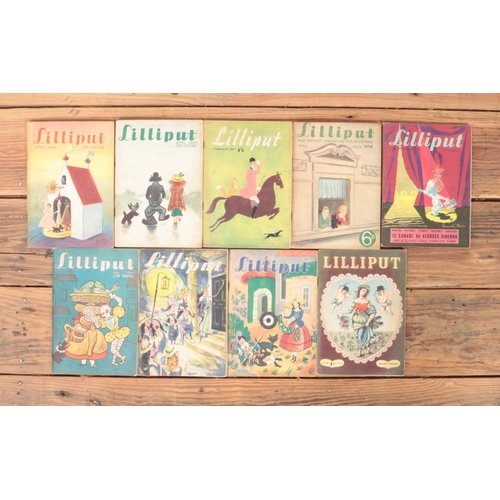 534 - Nine Lilliput pocket magazines. Dating from 1948-1952.