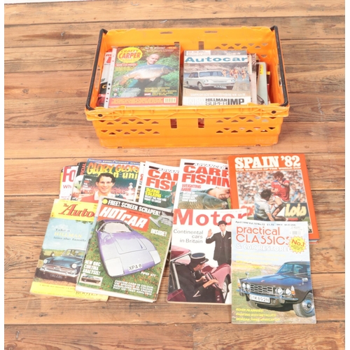 539 - A collection of sport and motoring magazines including Spain 82', Carp Fishing, Motor, Speedway Star... 