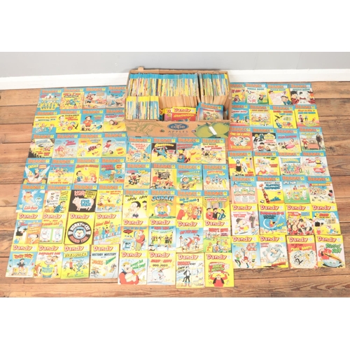 459 - A box of approximately 300 Comic Library Beano & Dandy books.