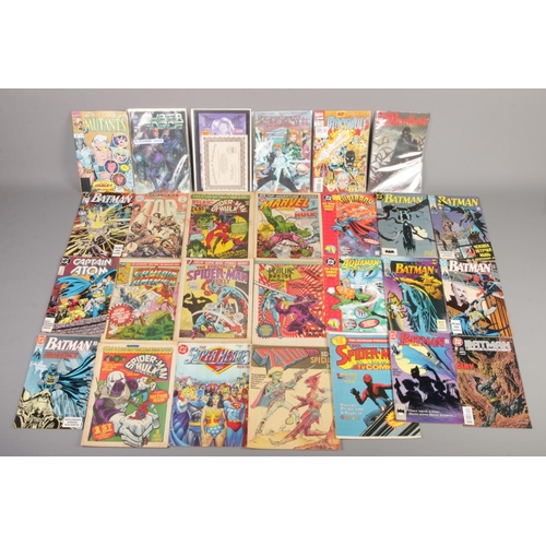 478 - A quantity of Marvel & DC annuals and comics. Includes Spider-Man, Batman, Wonder Woman, The New Mut... 