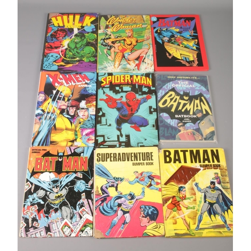 478 - A quantity of Marvel & DC annuals and comics. Includes Spider-Man, Batman, Wonder Woman, The New Mut... 