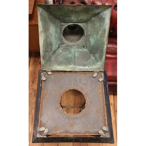 242 - A Victorian street lantern top/head with scroll supports.