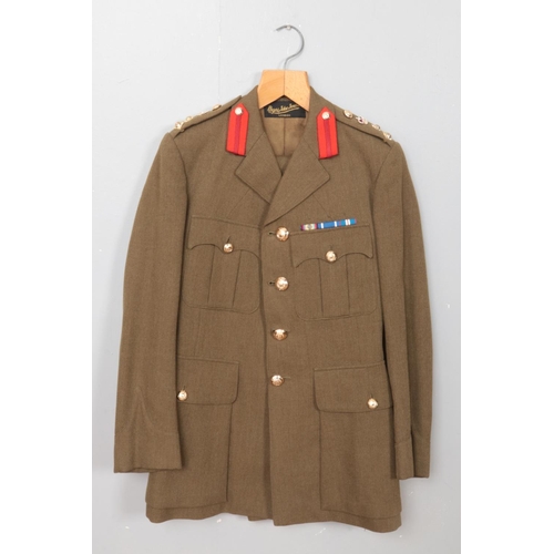 306 - A Brigadiers No.2 dress uniform with medal ribbons. Bearing label for Rogers, John Jones Ltd.