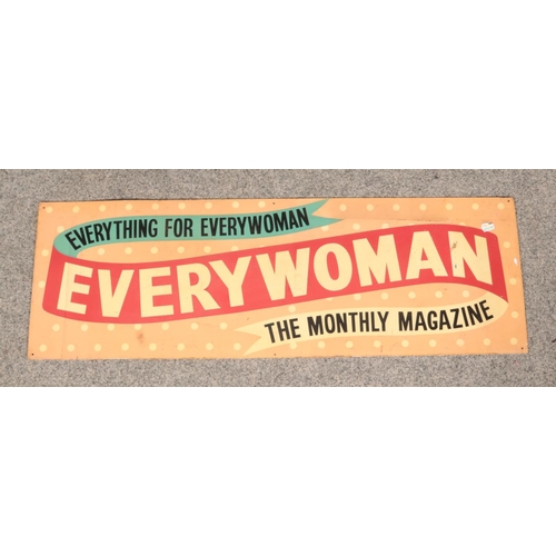 545 - Every Woman the monthly magazine metal sign 92cm x 31cm