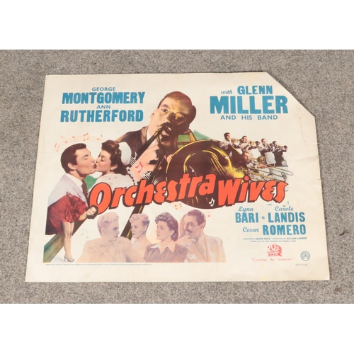 553 - A vintage Orchestra Wives poster 1942, 71cm x 56cm. (Corner cut off)