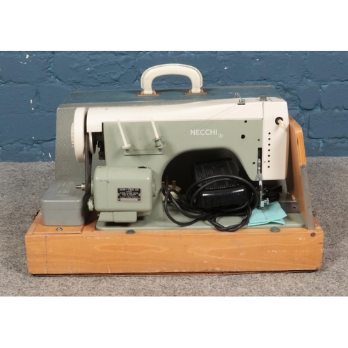 199 - A cased Necchi Lelia 510 sewing machine.