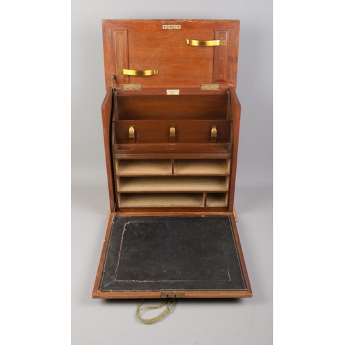 249 - A Victorian Middlemiss Patent A cabinet with key. Approx. dimensions 37.5cm x 20.5cm x 36cm.