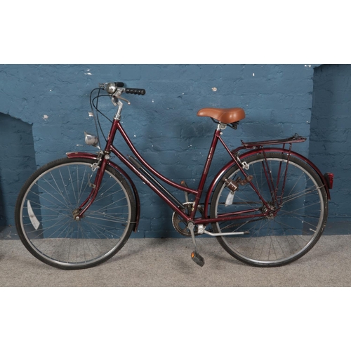 344 - A vintage Raleigh 'Cameo' bike in claret red.