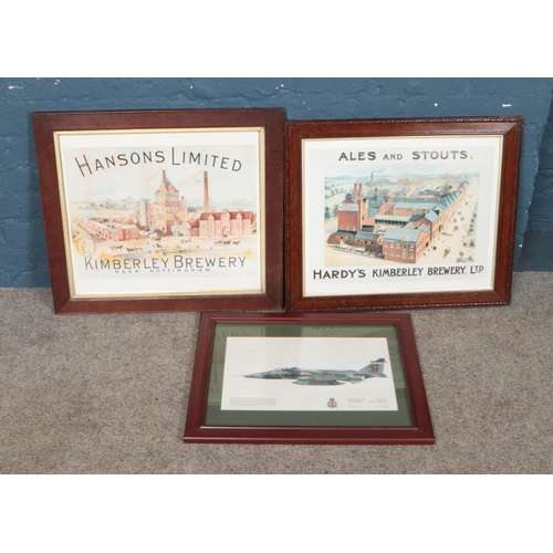 361 - A collection of prints including Hansons Limited Kimberley Brewery, Ales and Stout Hardy's Kimberley... 