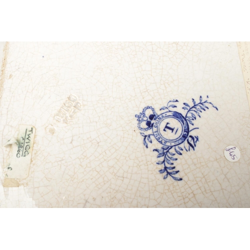 6 - Three Nineteenth century blue and white transfer printed meat plates, including Twigg examples. Larg... 