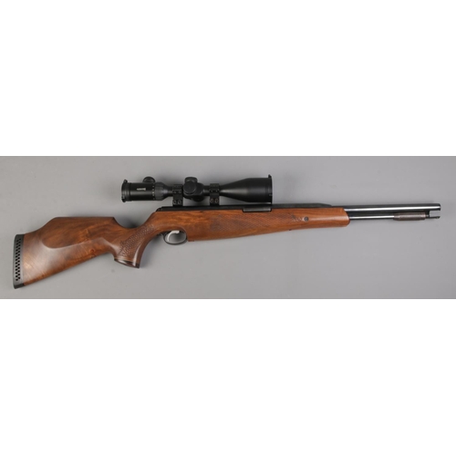 465 - An Air-Arms TX200 cal .177/4.5mm underlever air rifle, with left handed walnut stock. Fitted with Ha... 