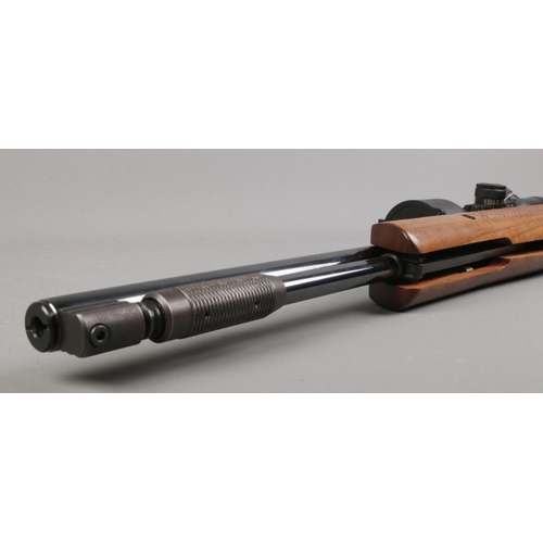 465 - An Air-Arms TX200 cal .177/4.5mm underlever air rifle, with left handed walnut stock. Fitted with Ha... 