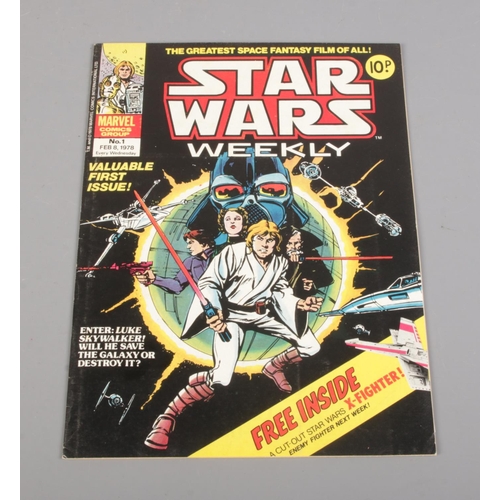 499 - Marvel Comic Star Wars Weekly No1 Feb 8, 1978. Complete with cut out Star Wars X-Fighter.