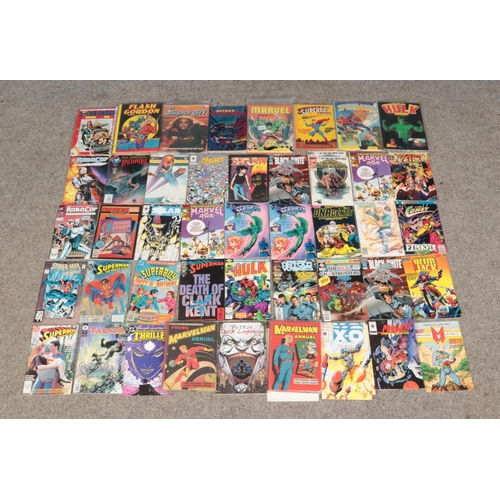 501 - Large collection of superhero comic books and annuals. Including Spider-Man, Superman, The Incredibl... 