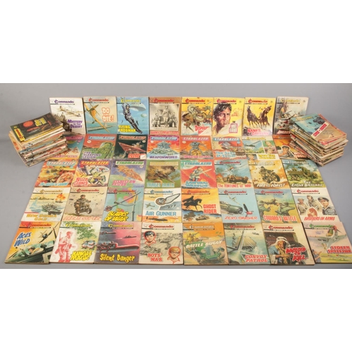 518 - A quantity of mostly Starblazer and Commando War Stories in Pictures comic books. Approximately 60 C... 