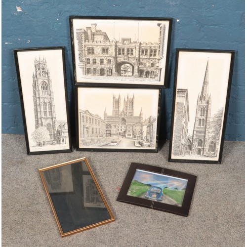 324 - A collection of framed pictures and engravings