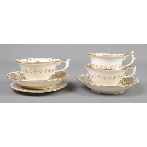 16 - A collection of Rockingham porcelain. Includes Royal Rockingham, Brameld dish, trios etc. Mostly bea... 