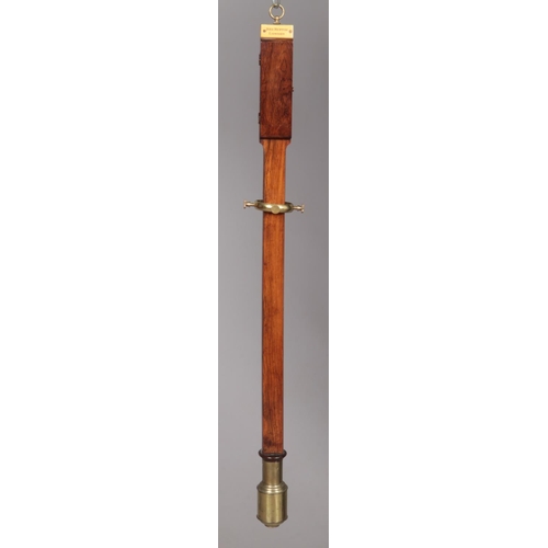 163 - An early 19th century rosewood, brass and ivory ships stick barometer by John Newton, London. With g... 