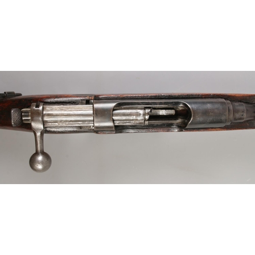 81 - An Austro Hungarian Mannlicher M95 straight pull bolt action rifle. Breech stamped Budapest M95. Wit... 