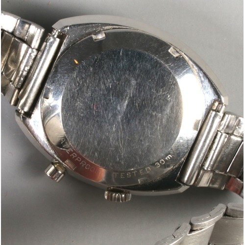 98 - A gents stainless steel Omega Chronostop manual wristwatch. Having baton markers and centre seconds.... 