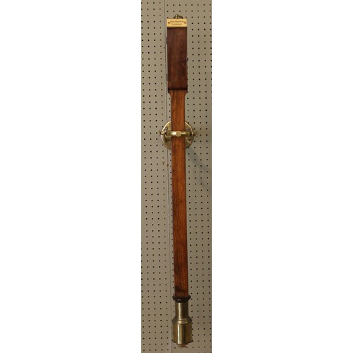 163 - An early 19th century rosewood, brass and ivory ships stick barometer by John Newton, London. With g... 