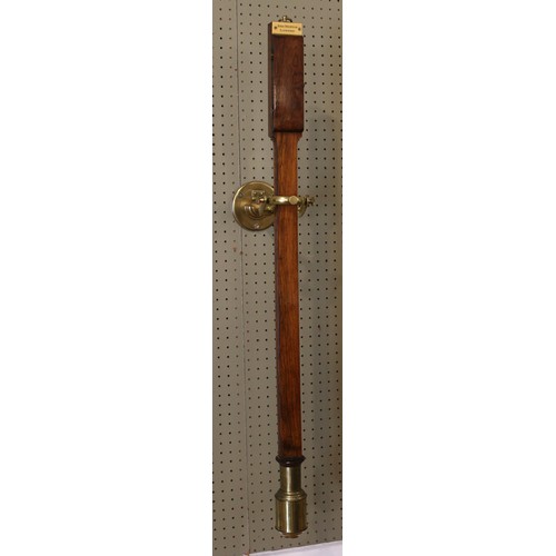 163 - An early 19th century rosewood, brass and ivory ships stick barometer by John Newton, London. With g... 