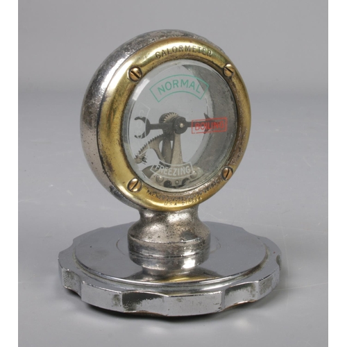 186 - A 1920s/1930s calormeter by Wilmot, Birmingham. Used for motor vehicle radiator water temperature.