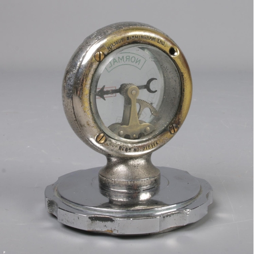 186 - A 1920s/1930s calormeter by Wilmot, Birmingham. Used for motor vehicle radiator water temperature.