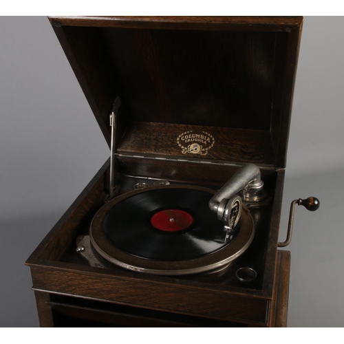 408 - A Columbia Grafonola hornless gramophone by Magic Notes.