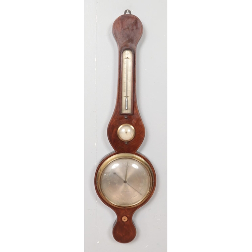 470 - An early 19th century rosewood barometer by Lione Somalvico & Co, London.