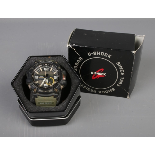 509 - A men's Casio Mudmaster G-Shock quartz wristwatch with hexagonal box.