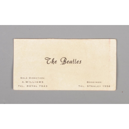 208 - Business card belonging to Alan Williams the first managers of The Beatles