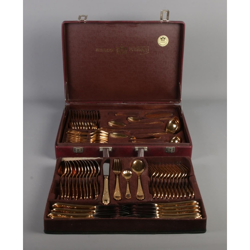 247 - Cased Bestecke Solingen gold plated cutlery canteen