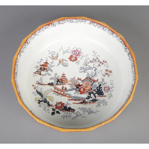 272 - Masons Ironstone bowl of oriental style, 41cm diameter.