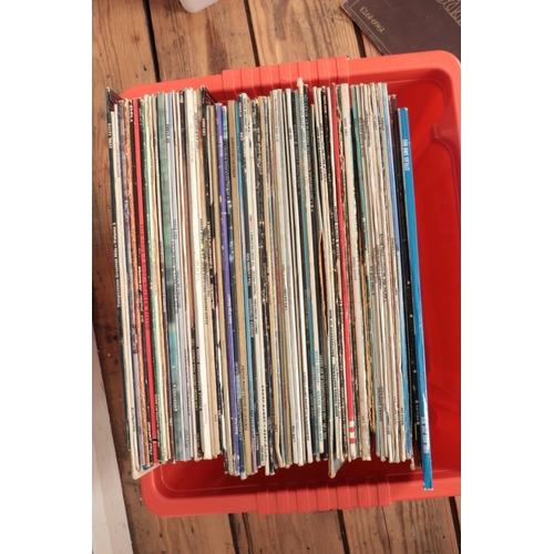 319 - Three boxes of pop and rock LP's to include Fleetwood Mac, Rolling Stones, Yes, The Police and Emmyl... 