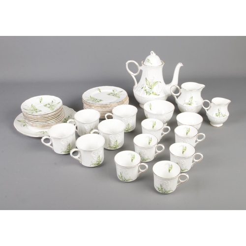 328 - Royal Grafton Jacobean lily of the valley tea set