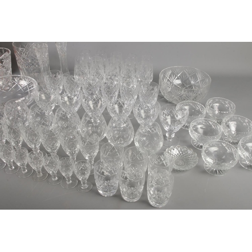 331 - Extensive collection of cut glass to include 