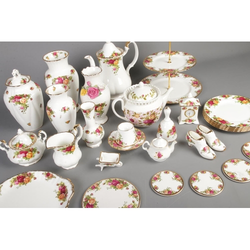 332 - A Royal Albert Old Country Roses pattern part tea and coffee service with other items of same collec... 