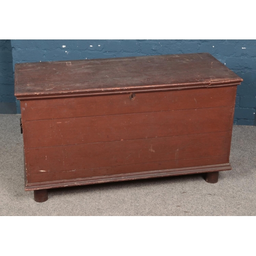 546 - A hardwood blanket box. Approx. dimensions 111cm x 62cm x 48.5cm.