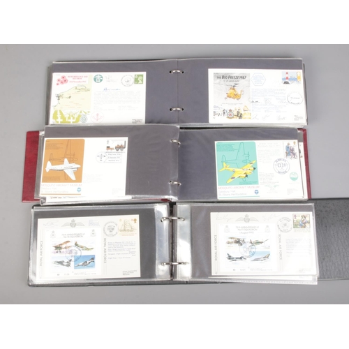 154 - Three albums of RAF signed/unsinged Limited Edition first day covers, including many multi-signed ex... 